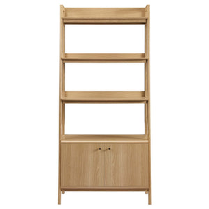 Modway Furniture Bixby 33" Modern Bookshelf - Stylish Storage Solution with Open Shelves and Concealed Compartment Oak EEI-4656-OAK