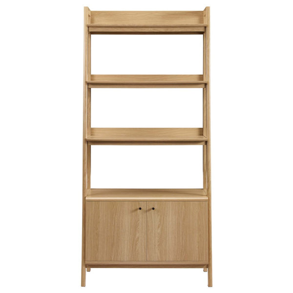 Modway Furniture Bixby 33" Modern Bookshelf - Stylish Storage Solution with Open Shelves and Concealed Compartment Oak EEI-4656-OAK