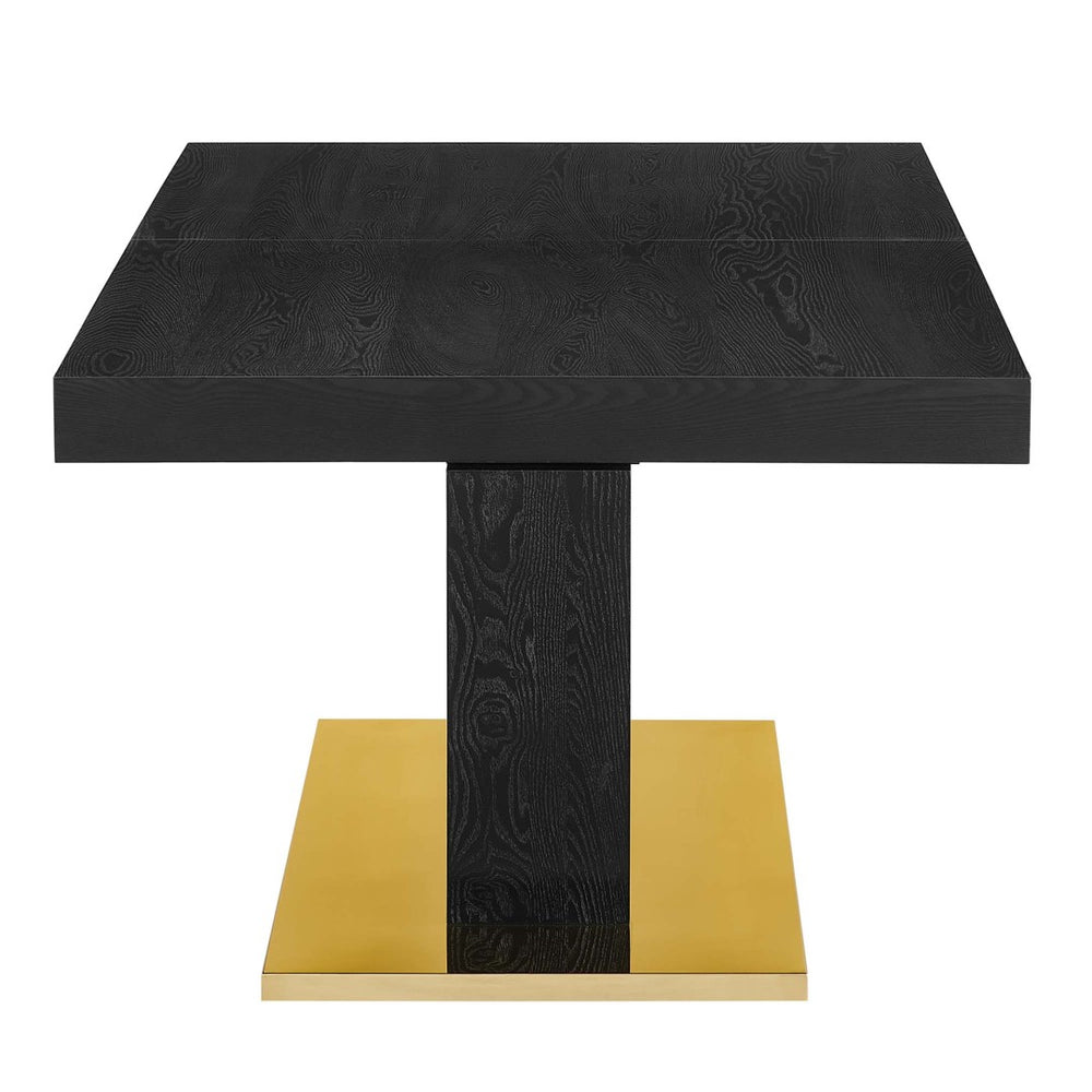 Modway Furniture Vector Expandable Dining Table – Modern Glamour Meets Practical Function for Stylish Gatherings Black Gold EEI-4660-BLK-GLD