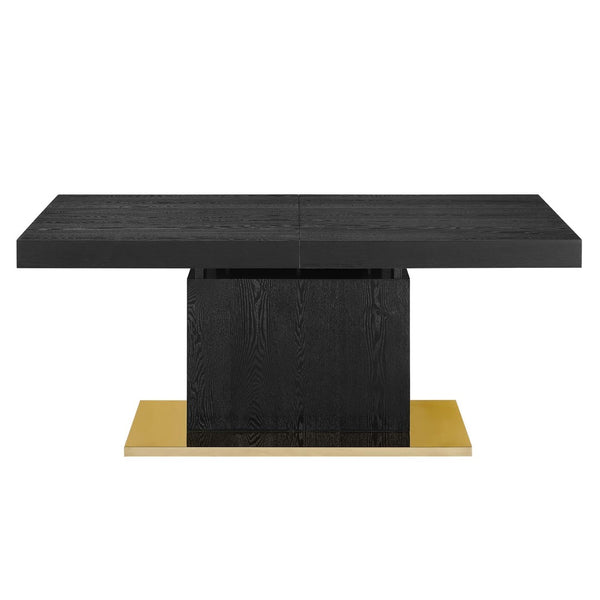Modway Furniture Vector Expandable Dining Table – Modern Glamour Meets Practical Function for Stylish Gatherings Black Gold EEI-4660-BLK-GLD