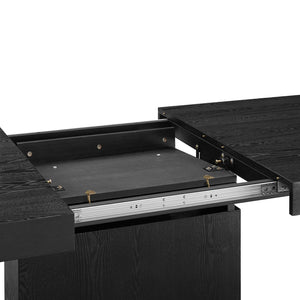 Modway Furniture Vector Expandable Dining Table – Modern Glamour Meets Practical Function for Stylish Gatherings Black Gold EEI-4660-BLK-GLD