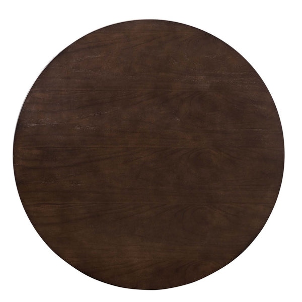 Modway Furniture Verne 35" Round Dining Table - Mid-Century Style with Polished Gold Base & Warm Wood Grain Finish EEI-4738-GLD-CHE
