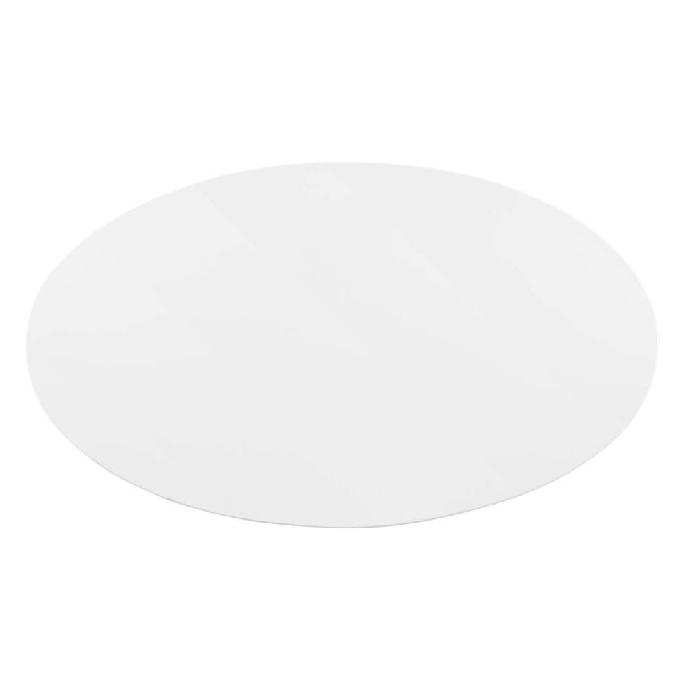 Modway Furniture Verne 48" Oval Dining Table - Elegant Mid-Century Design with Gold Base, Seats 4-6, Easy to Clean EEI-4750-GLD-WHI