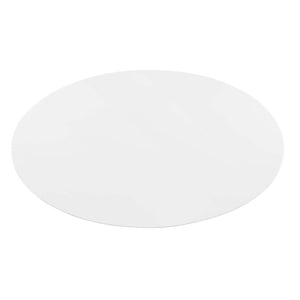 Modway Furniture Verne 48" Oval Dining Table - Elegant Mid-Century Design with Gold Base, Seats 4-6, Easy to Clean EEI-4750-GLD-WHI
