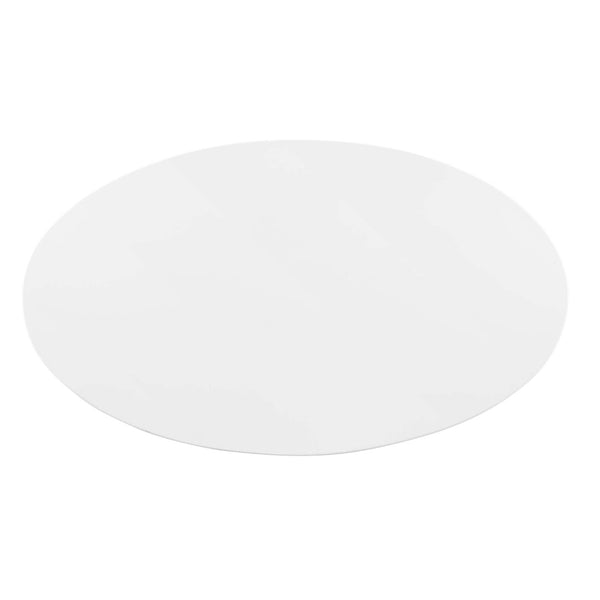 Modway Furniture Verne 48" Oval Dining Table - Elegant Mid-Century Design with Gold Base, Seats 4-6, Easy to Clean EEI-4750-GLD-WHI