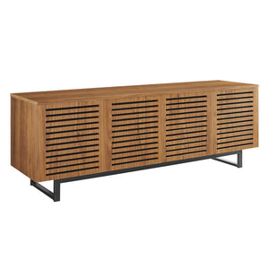 Modway Furniture Parker 73" TV Stand - Modern Walnut Media Console with Storage, Soft-Close Doors & Cable Management EEI-4763-WAL