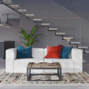 Modway Furniture Mingle 2-Piece Vegan Leather Sectional Sofa Loveseat for Modern Comfort and Flexible Living Spaces White EEI-4788-WHI