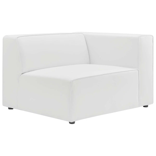 Modway Furniture Mingle 2-Piece Vegan Leather Sectional Sofa Loveseat for Modern Comfort and Flexible Living Spaces White EEI-4788-WHI