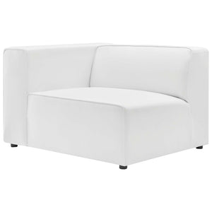 Modway Furniture Mingle 3-Piece Vegan Leather Sectional Sofa - Modern Modular Design for Flexible Comfort & Style White EEI-4789-WHI