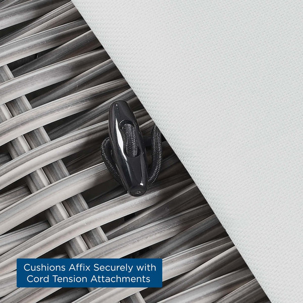 Modway Furniture Conway Outdoor Chaise Lounge - Stylish Adjustable Rattan Furniture for Patio, Poolside, & Balcony EEI-4843-LGR-WHI