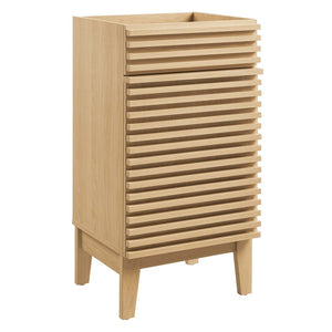 Modway Furniture Render 18" Bathroom Vanity Cabinet with Soft-Close Door - Stylish Mid-Century Modern Design Oak EEI-4849-OAK