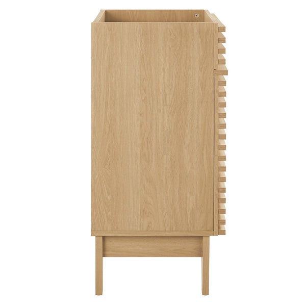 Modway Furniture Render 18" Bathroom Vanity Cabinet with Soft-Close Door - Stylish Mid-Century Modern Design Oak EEI-4849-OAK