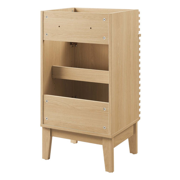 Modway Furniture Render 18" Bathroom Vanity Cabinet with Soft-Close Door - Stylish Mid-Century Modern Design Oak EEI-4849-OAK