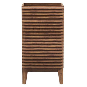 Modway Furniture Render 18" Bathroom Vanity Cabinet with Soft-Close Door - Stylish Mid-Century Modern Design Walnut EEI-4849-WAL