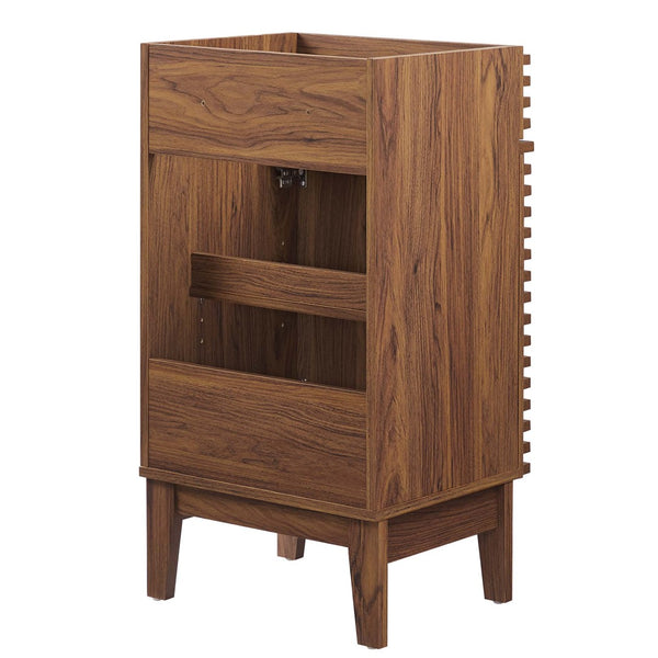 Modway Furniture Render 18" Bathroom Vanity Cabinet with Soft-Close Door - Stylish Mid-Century Modern Design Walnut EEI-4849-WAL