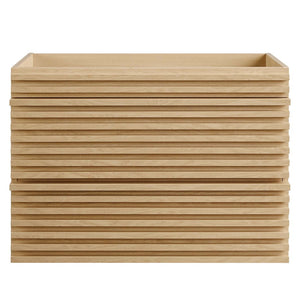 Modway Furniture Render 30" Wall-Mount Bathroom Vanity Cabinet - Mid-Century Modern Design with Ample Storage Solutions Oak EEI-4850-OAK