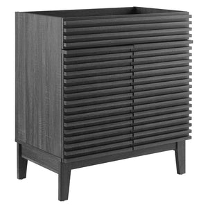 Modway Furniture Render 30" Bathroom Vanity Cabinet - Stylish Mid-Century Modern Design with Practical Storage Solution Charcoal EEI-4851-CHA