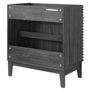 Modway Furniture Render 30" Bathroom Vanity Cabinet - Stylish Mid-Century Modern Design with Practical Storage Solution Charcoal EEI-4851-CHA