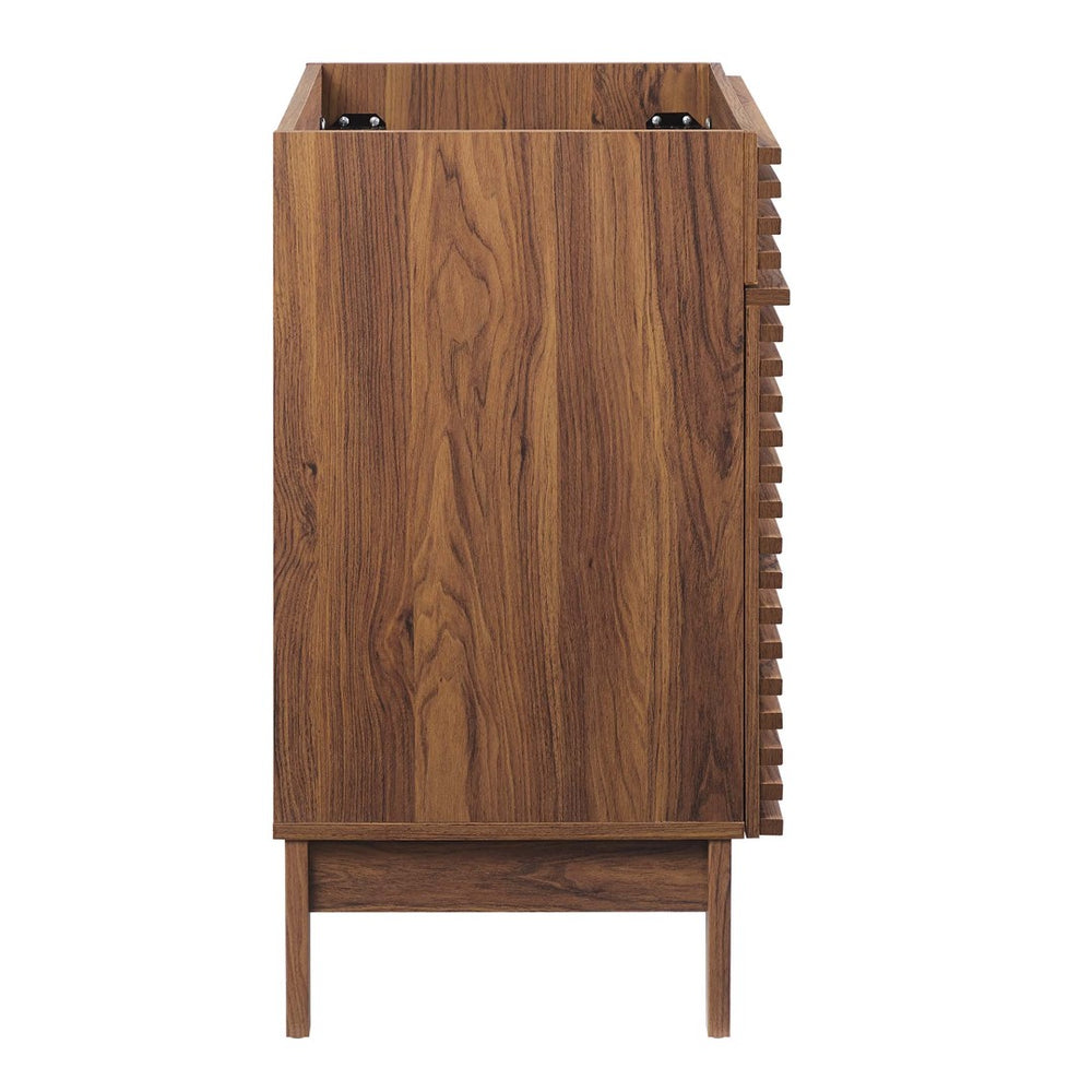 Modway Furniture Render 30" Bathroom Vanity Cabinet - Stylish Mid-Century Modern Design with Practical Storage Solution Walnut EEI-4851-WAL