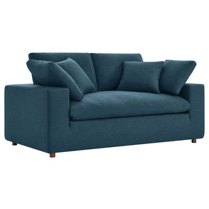 Modway Furniture Commix Down Filled Overstuffed Loveseat Azure 40 x 72.5 x 35