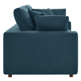 Modway Furniture Commix Down Filled Overstuffed Loveseat Azure 40 x 72.5 x 35