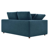 Modway Furniture Commix Down Filled Overstuffed Loveseat Azure 40 x 72.5 x 35