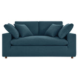 Modway Furniture Commix Down Filled Overstuffed Loveseat Azure 40 x 72.5 x 35