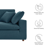 Modway Furniture Commix Down Filled Overstuffed Loveseat Azure 40 x 72.5 x 35