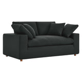 Modway Furniture Commix Down Filled Overstuffed Loveseat Black 40 x 72.5 x 35