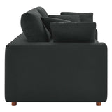 Modway Furniture Commix Down Filled Overstuffed Loveseat Black 40 x 72.5 x 35