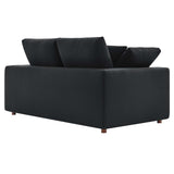 Modway Furniture Commix Down Filled Overstuffed Loveseat Black 40 x 72.5 x 35