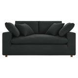 Modway Furniture Commix Down Filled Overstuffed Loveseat Black 40 x 72.5 x 35