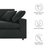 Modway Furniture Commix Down Filled Overstuffed Loveseat Black 40 x 72.5 x 35