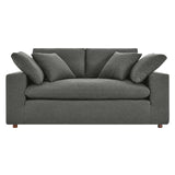 Modway Furniture Commix Down Filled Overstuffed Loveseat Gray 40 x 72.5 x 35