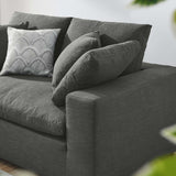 Modway Furniture Commix Down Filled Overstuffed Loveseat Gray 40 x 72.5 x 35