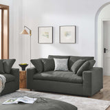 Modway Furniture Commix Down Filled Overstuffed Loveseat Gray 40 x 72.5 x 35