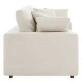 Modway Furniture Commix Down Filled Overstuffed Loveseat Light Beige 40 x 72.5 x 35