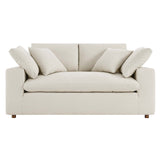 Modway Furniture Commix Down Filled Overstuffed Loveseat Light Beige 40 x 72.5 x 35