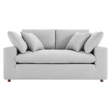 Modway Furniture Commix Down Filled Overstuffed Loveseat Light Gray 40 x 72.5 x 35