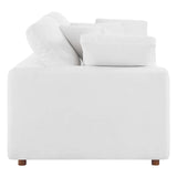 Modway Furniture Commix Down Filled Overstuffed Loveseat Pure White 40 x 72.5 x 35