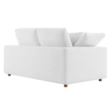 Modway Furniture Commix Down Filled Overstuffed Loveseat Pure White 40 x 72.5 x 35