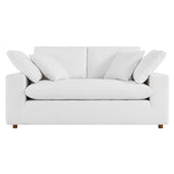 Modway Furniture Commix Down Filled Overstuffed Loveseat Pure White 40 x 72.5 x 35