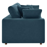 Modway Furniture Commix Down Filled Overstuffed Sofa Azure 40 x 92.5 x 35