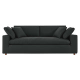 Modway Furniture Commix Down Filled Overstuffed Sofa Black 40 x 92.5 x 35