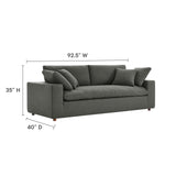 Modway Furniture Commix Down Filled Overstuffed Sofa Gray 40 x 92.5 x 35