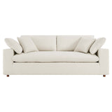 Modway Furniture Commix Down Filled Overstuffed Sofa Light Beige 40 x 92.5 x 35