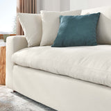 Modway Furniture Commix Down Filled Overstuffed Sofa Light Beige 40 x 92.5 x 35