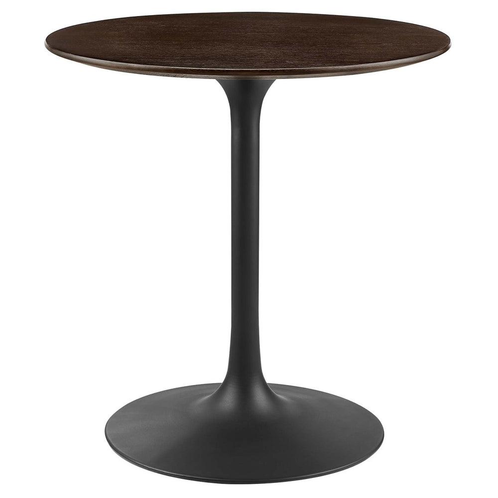 Modway Furniture Lippa 28" Round Wood Dining Table - Modern Mid-Century Design for Small Spaces & Cozy Meals EEI-4861-BLK-CHE