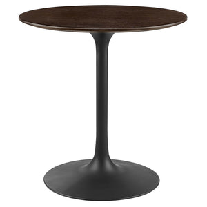 Modway Furniture Lippa 28" Round Wood Dining Table - Modern Mid-Century Design for Small Spaces & Cozy Meals EEI-4861-BLK-CHE
