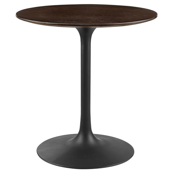 Modway Furniture Lippa 28" Round Wood Dining Table - Modern Mid-Century Design for Small Spaces & Cozy Meals EEI-4861-BLK-CHE